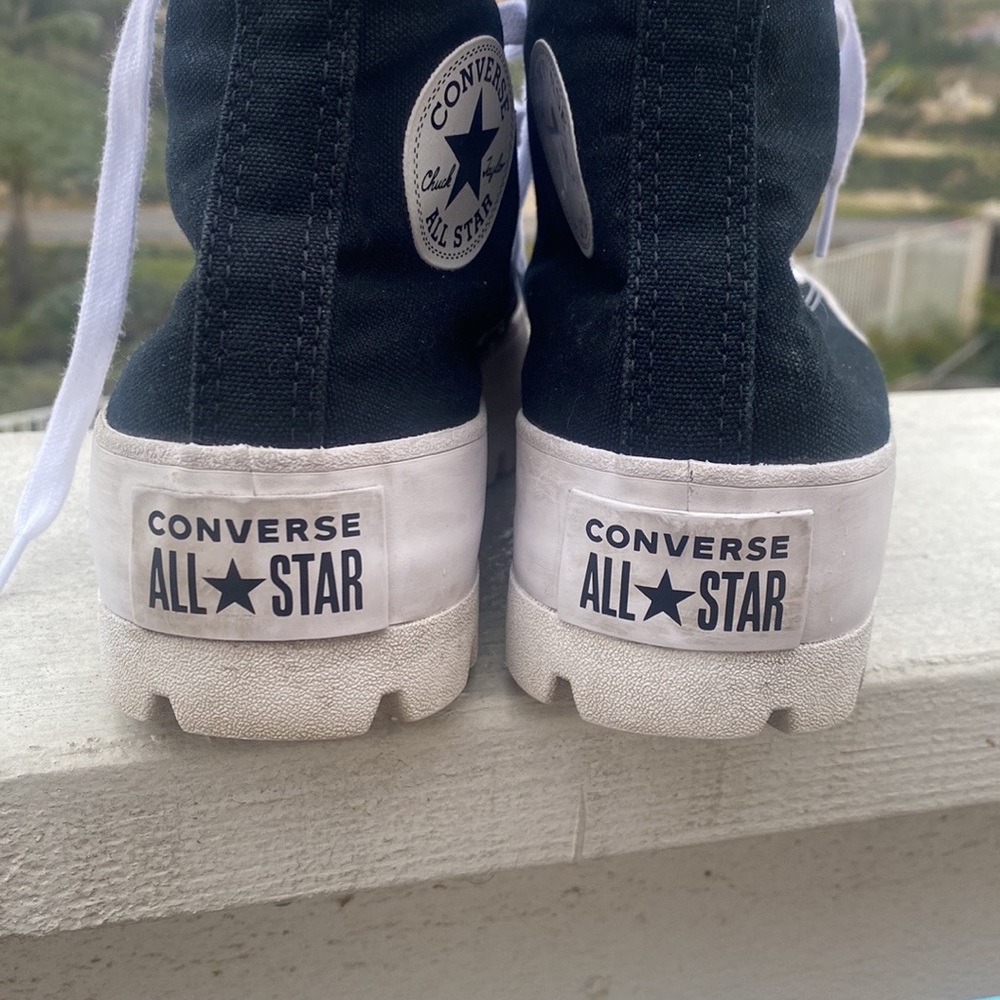 Converse women size 6 black 6 1/2 trending platform sole